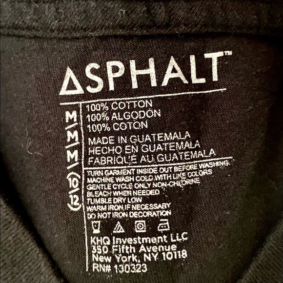 Black Cotton ‘Asphalt’ T-Shirt/Floral Print Details/EUC/Size M - Picture 3 of 3